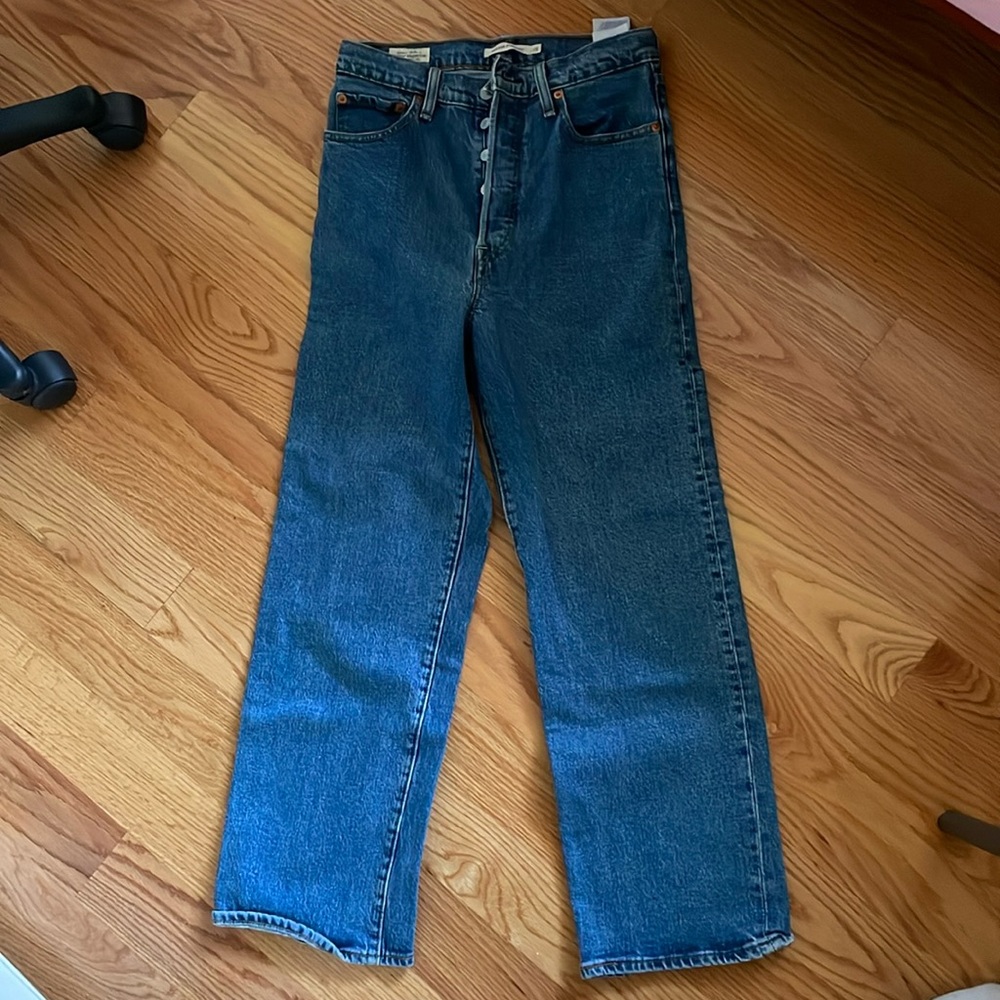 levi ribcage straight jeans